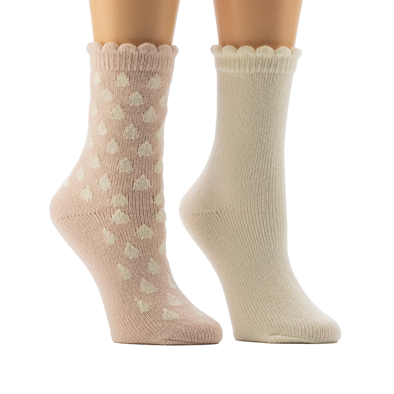 ถุงเท้าสำหรับบ้าน Ladies'Scallop Welt Cozy
