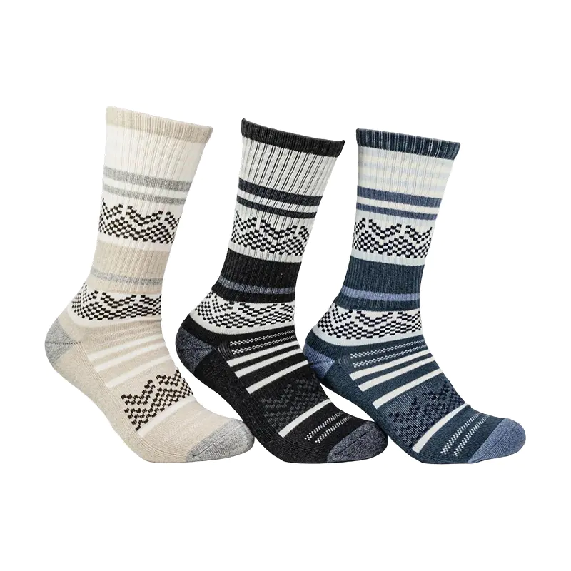 เสื้อคอกลมผู้ชาย Tonal Stripe 1/2 Cushion